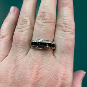 Black and Silver Women's Ring